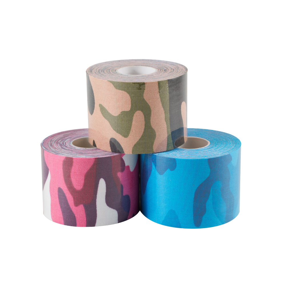 Cinta de kinesiología deportiva con vendaje impermeable de camuflaje